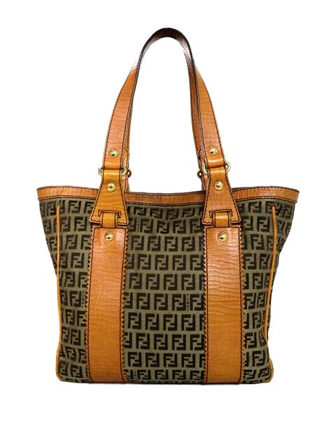 fendi zucca tote orange